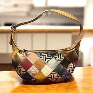 Tignanello Multicolor Patchwork Shoulder Bag